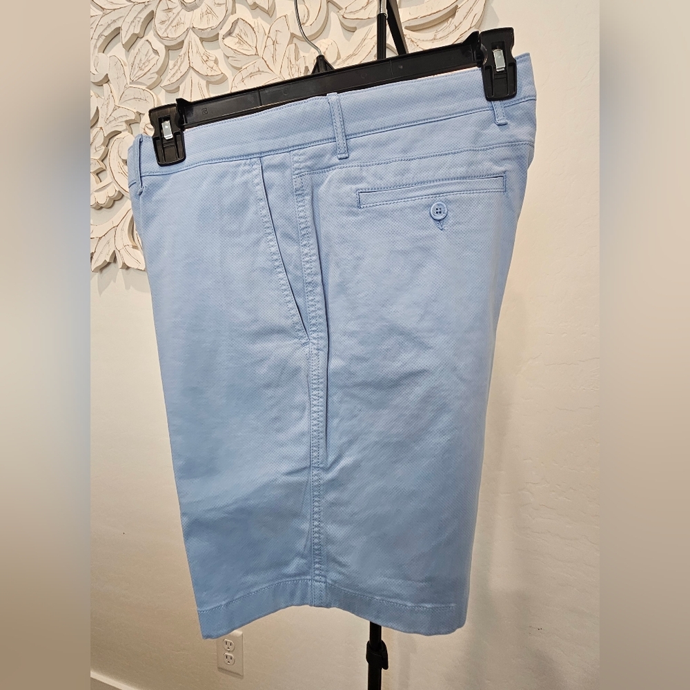 Icy Blue Flat Front Mens Travel Carry-On Shorts Sz 36, 38, 40, 42 W/ 9" Inseam - Picture 4 of 10